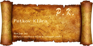 Petkov Klára névjegykártya